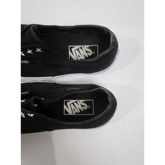 Vans Classic Slip-On Black Sneakers with Studded Stars Size 6 - Picture 3 of 9